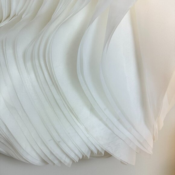 ACLER Otley Strapless Organza Mini Dress in White Size US 6 - Picture 6 of 16